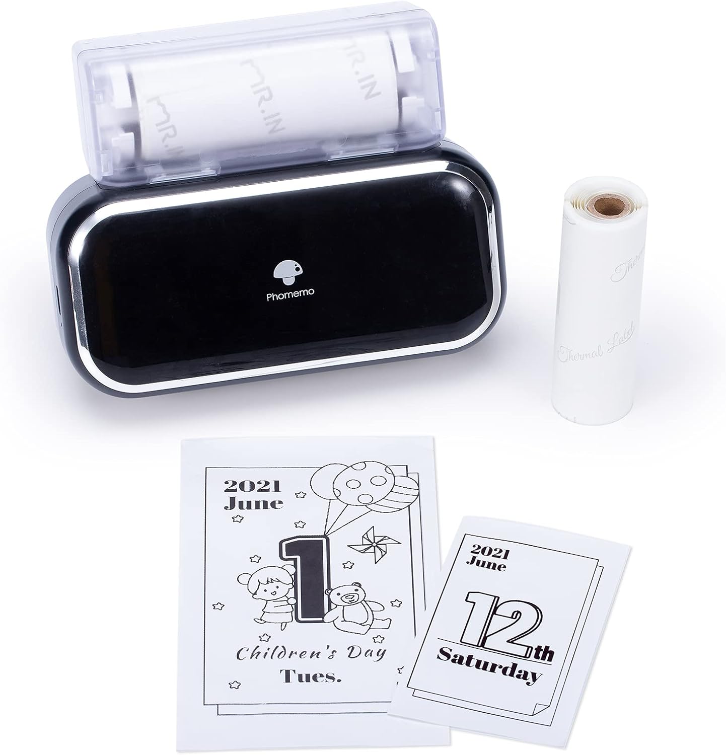 Phomemo M03 Mini Printer, Bluetooth Thermal Printer Mobile Portable Printer for Smartphones, Compatible with 53mm/80mm Thermal Paper, Great for memo,Photo & Notes, Purple