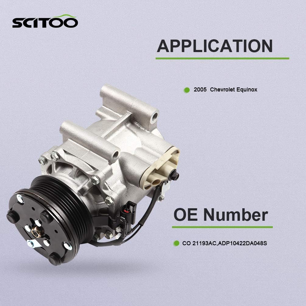 SCITOO A/C Compressor CO 21193 2005 Fit for Ch-evrolet Equinox 3.4L