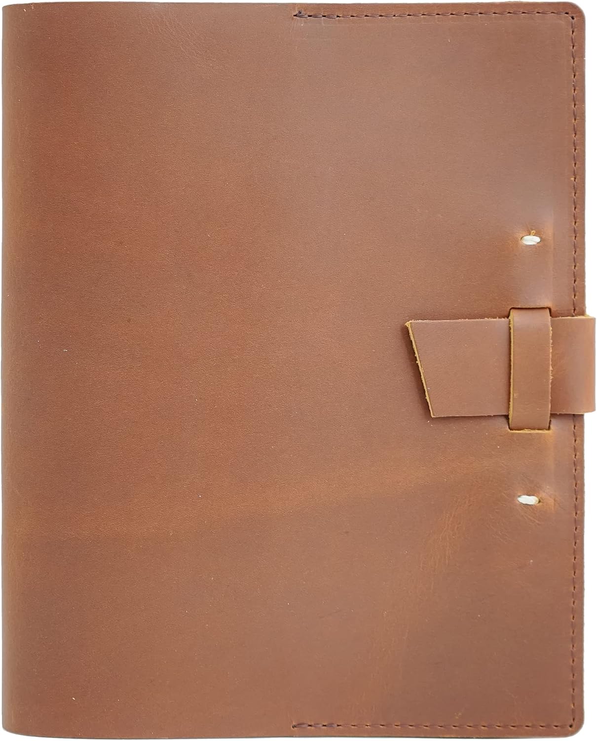 Real Leather Writing Notebook Journal Refillable Lined Diary Perfect Gift Reusable Switchback Medium 6 x 8 (Dark Brown) Pack of 2