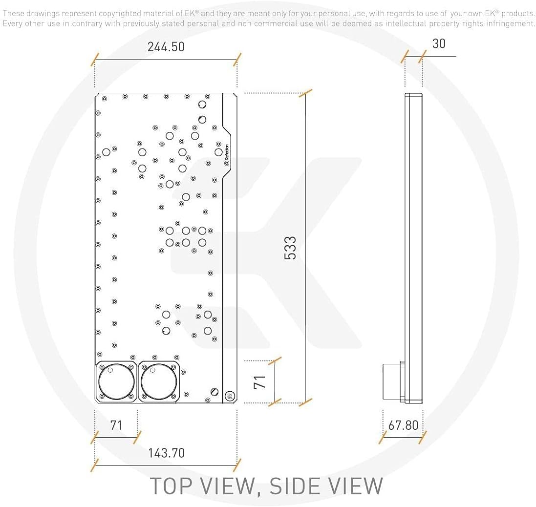 EKWB EK-Quantum Reflection 1000D D5 PWM Distroplate, D-RGB, Plexi
