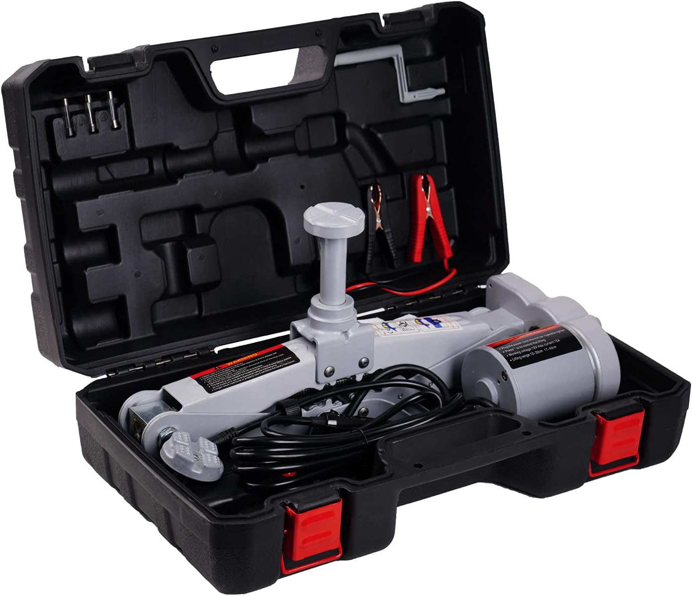 Mautyke Electric Car Jack Kit 3Ton 12V Auto Scissor Car Jack Lift Portable Air Floor Jack All-in-one Automatic Sedan SUV Car Repair Tool for Tire Change and Road Emergencies Grey Pack of 2