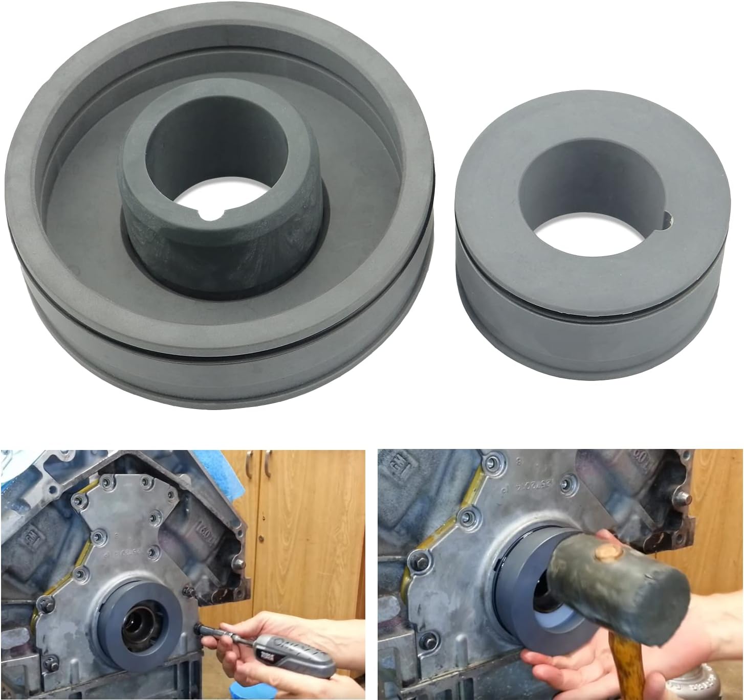 KOHUIPU LS Timing & Rear Main Cover Alignment Tools & Seal Installer Fit For GM Gen III & IV Engines 4.8L 5.3L 6.0L 6.2L LS1 LS2 LS3 LS6 LS7 LS9 LQ4 LQ9 Pack of 2