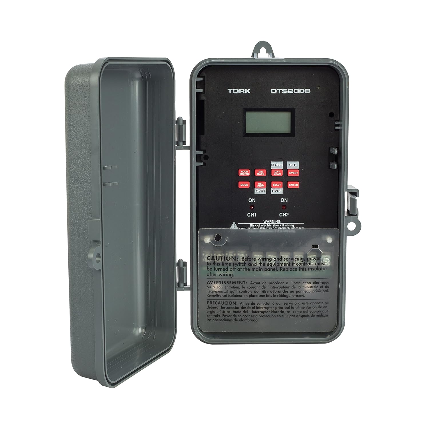 DTS Series Multipurpose Control 365/7 Day Advance Time Switch, 120/208-240/277 VAC, 2 Channels, SPDT Dry Contact