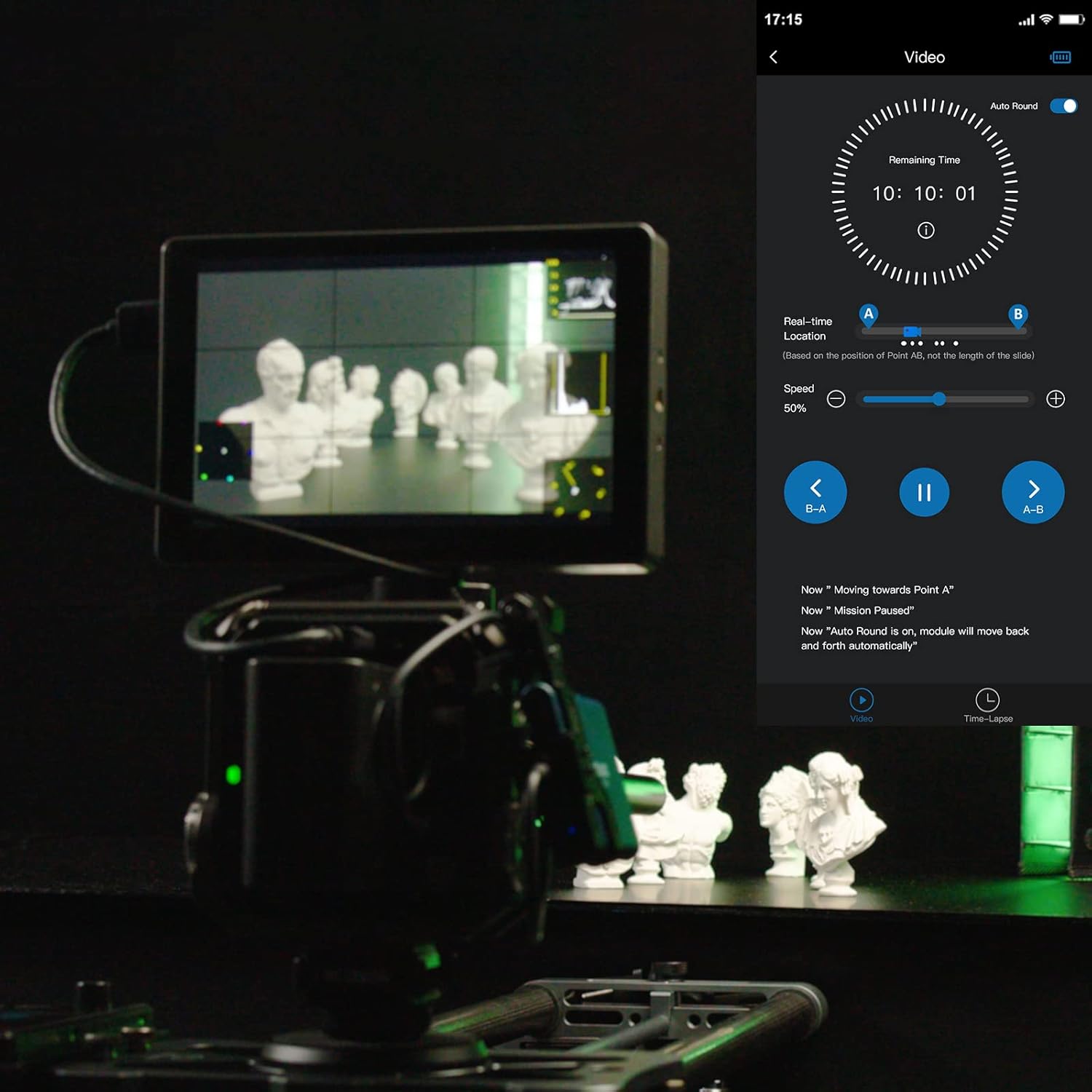 YC Onion Motorized Camera Slider 120cm/47'' with APP Control Carbon Fiber, Works with Zhiyun WEEBILL-S/WEEBILL LAB/Crane 3 LAB/Crane 3S/Crane 2S/Crane 2/Crane-M2 and Ronin-S/RS 2 Stabilizer