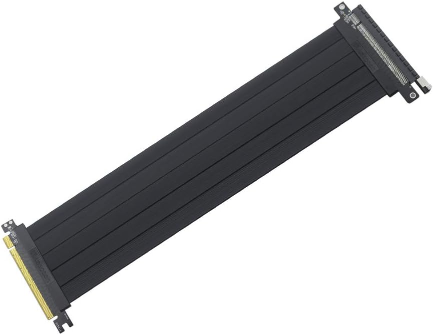 Lesozoh New 16x Riser Cable 64GB/s GPU Riser Extender - PCIE 3.0 Flexible Cable Card Extension Port Adapter High Speed Riser Card (500mm) Pack of 2