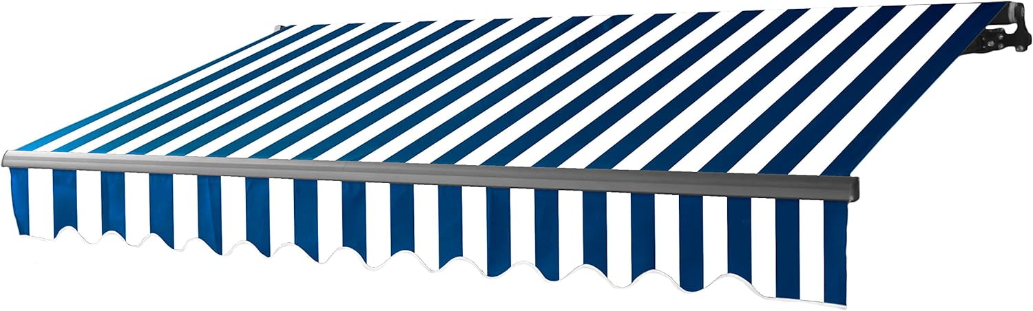 ALEKO Retractable Black Frame Patio Awning (13 x 10, Brown)