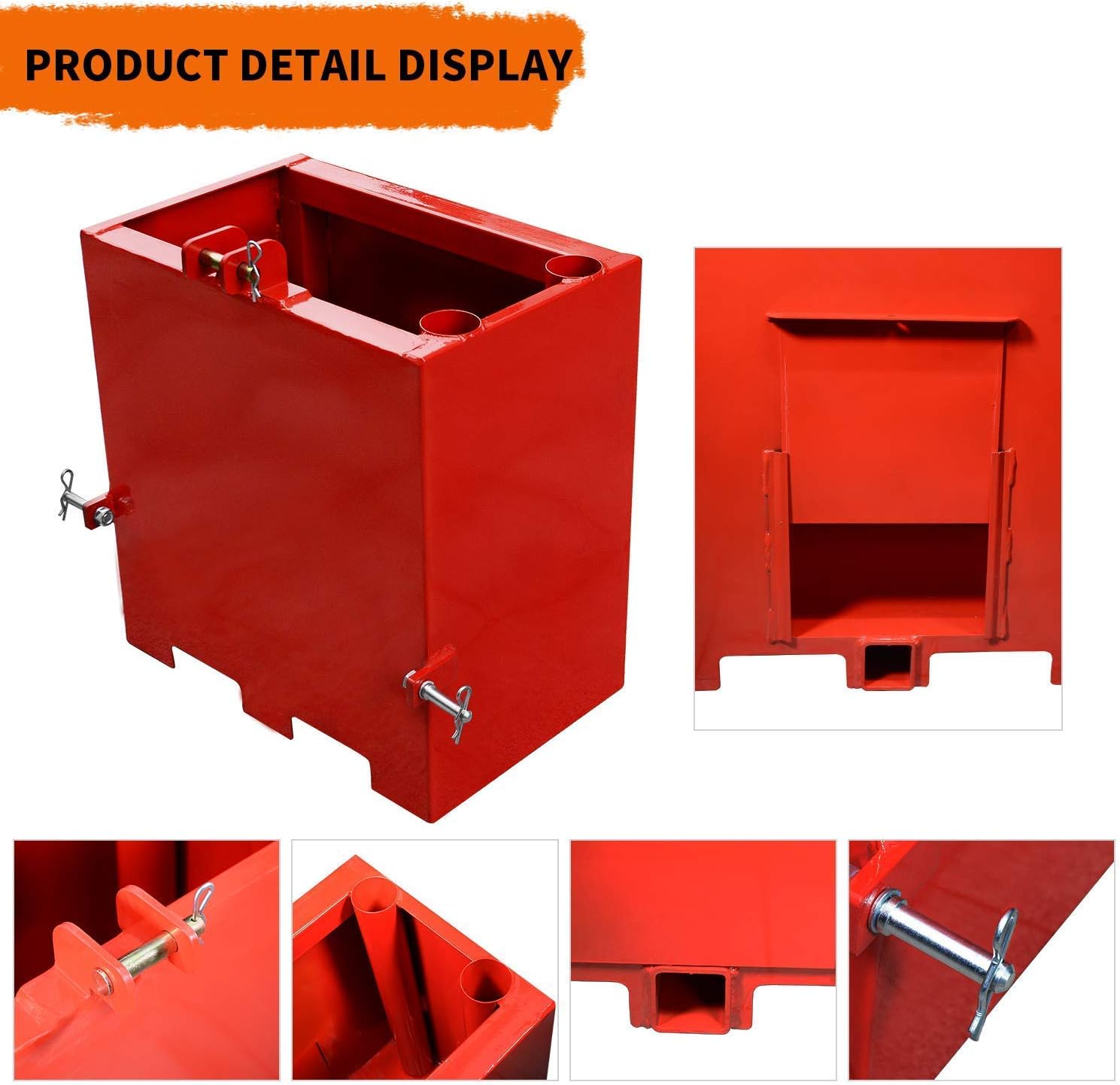 YINTATECH Ballast Box 3 Point Category 1 Tractor and Loader Hitches Attachment