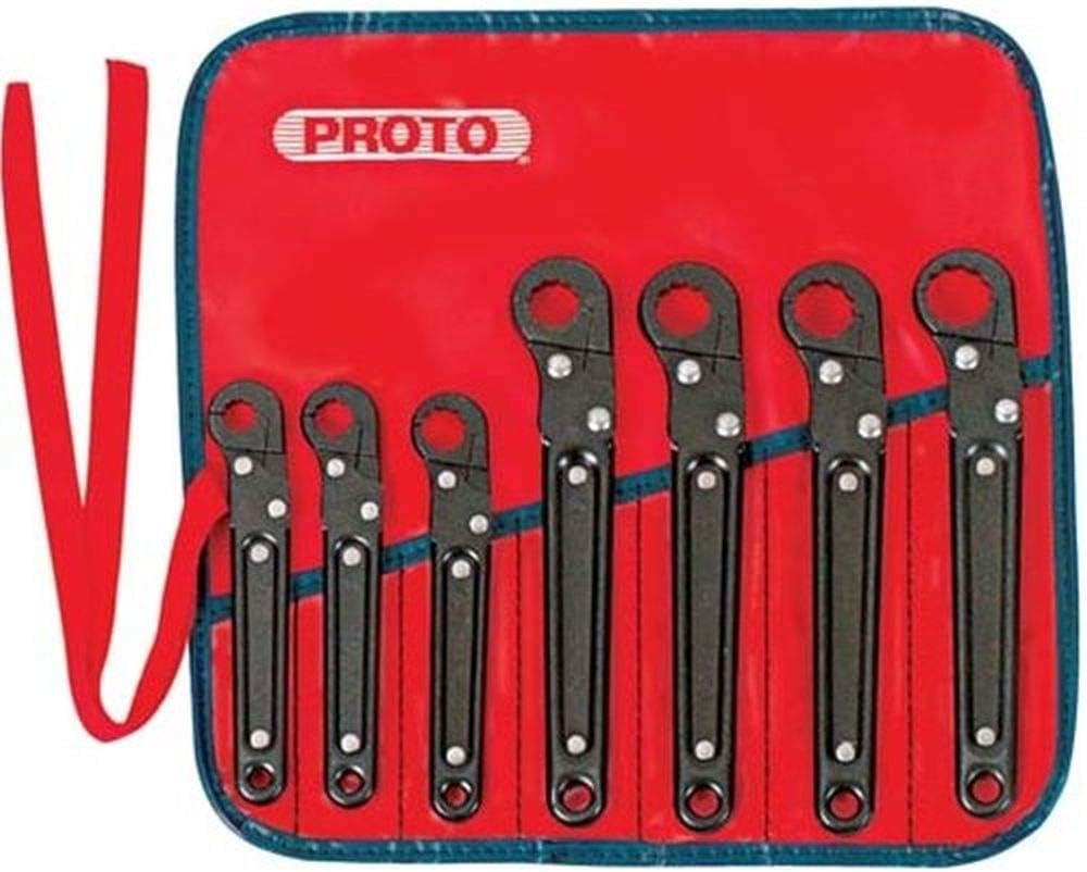 Proto - 7Piece Ratcheting Flare Nut Wrench Set - 12 Pt. (J3800A)