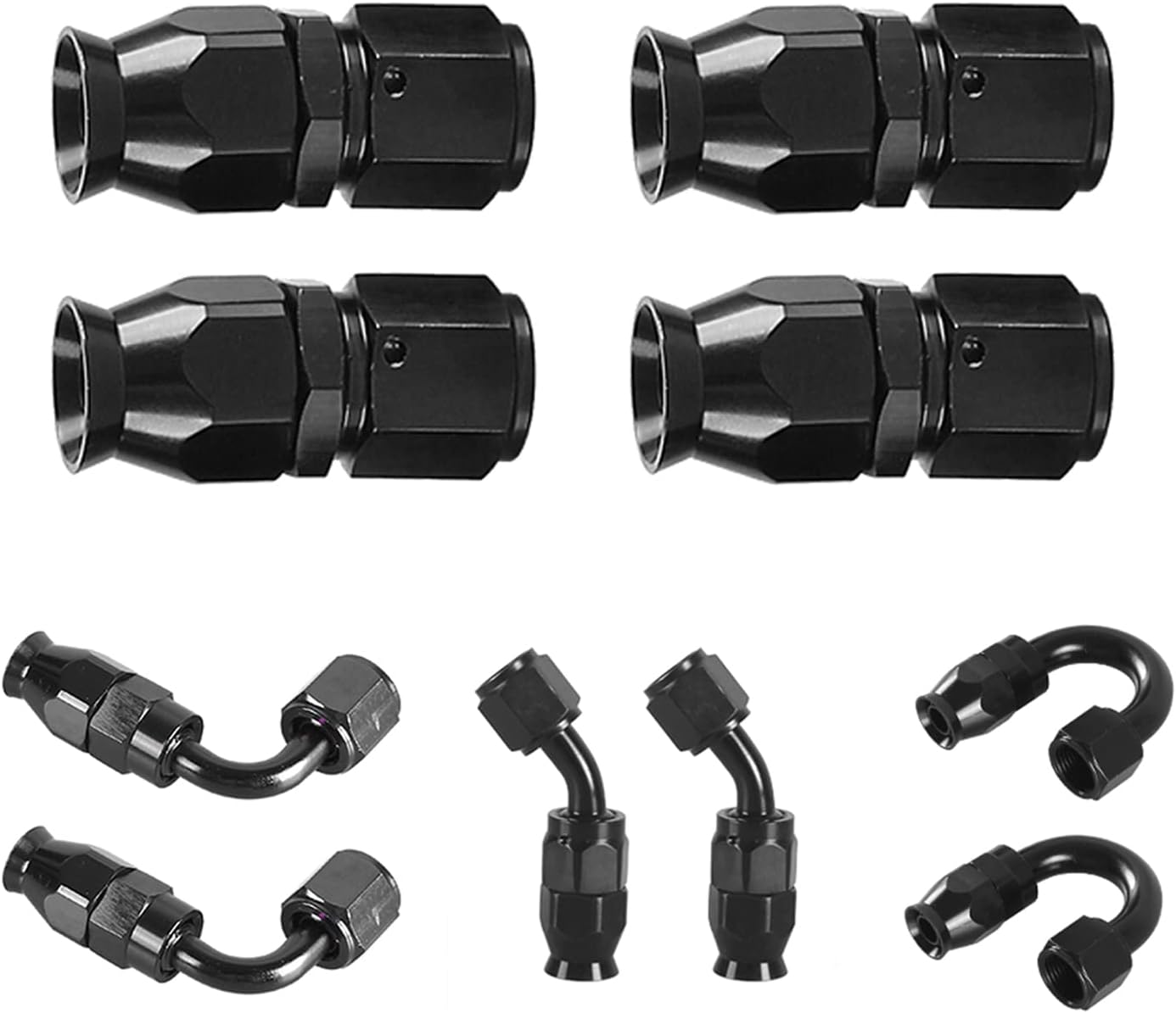 GSTP 8AN PTFE E85 Hose Braided Fuel Line Fitting Kit 20FT Transmission Oil Cooler Line Nylon Stainless Steel Black