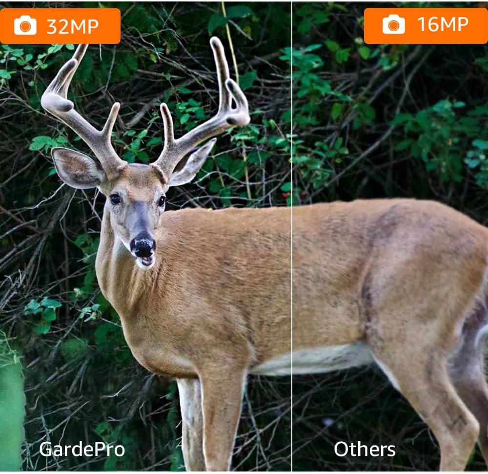 GardePro A3S Trail Game Camera 32MP 1080P H.264 MP4 Video Next-Gen Imaging Technology 100ft No Glow Night Vision 0.1s Trigger Speed Motion Activated IP66 Waterproof Pack of 2