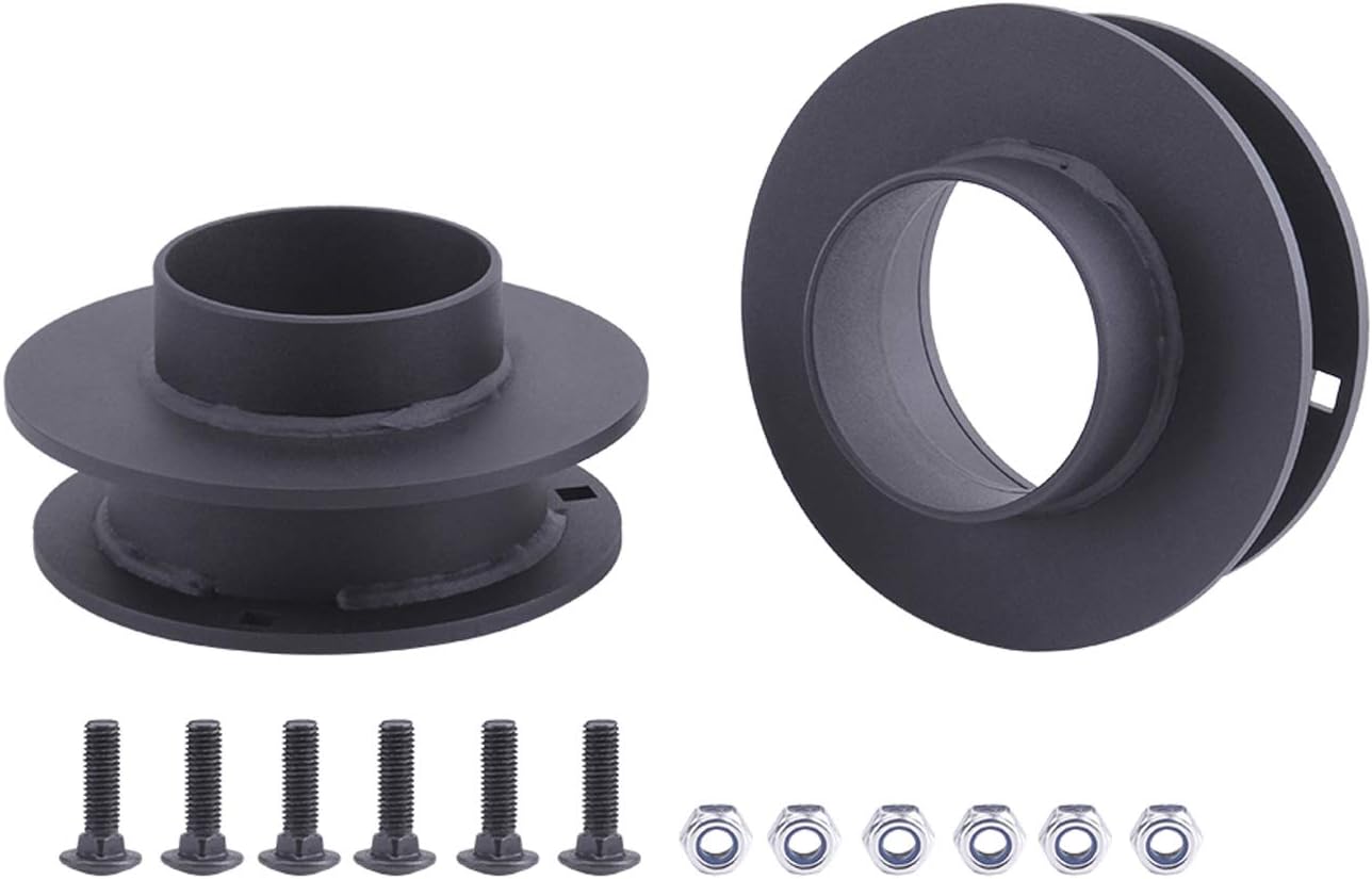 LHE Front Steel Lift Kit Leveling Kit 2'' Compatible for 1994-2013 Dodge Ram 1500 2500 3500 4WD Pack of 2