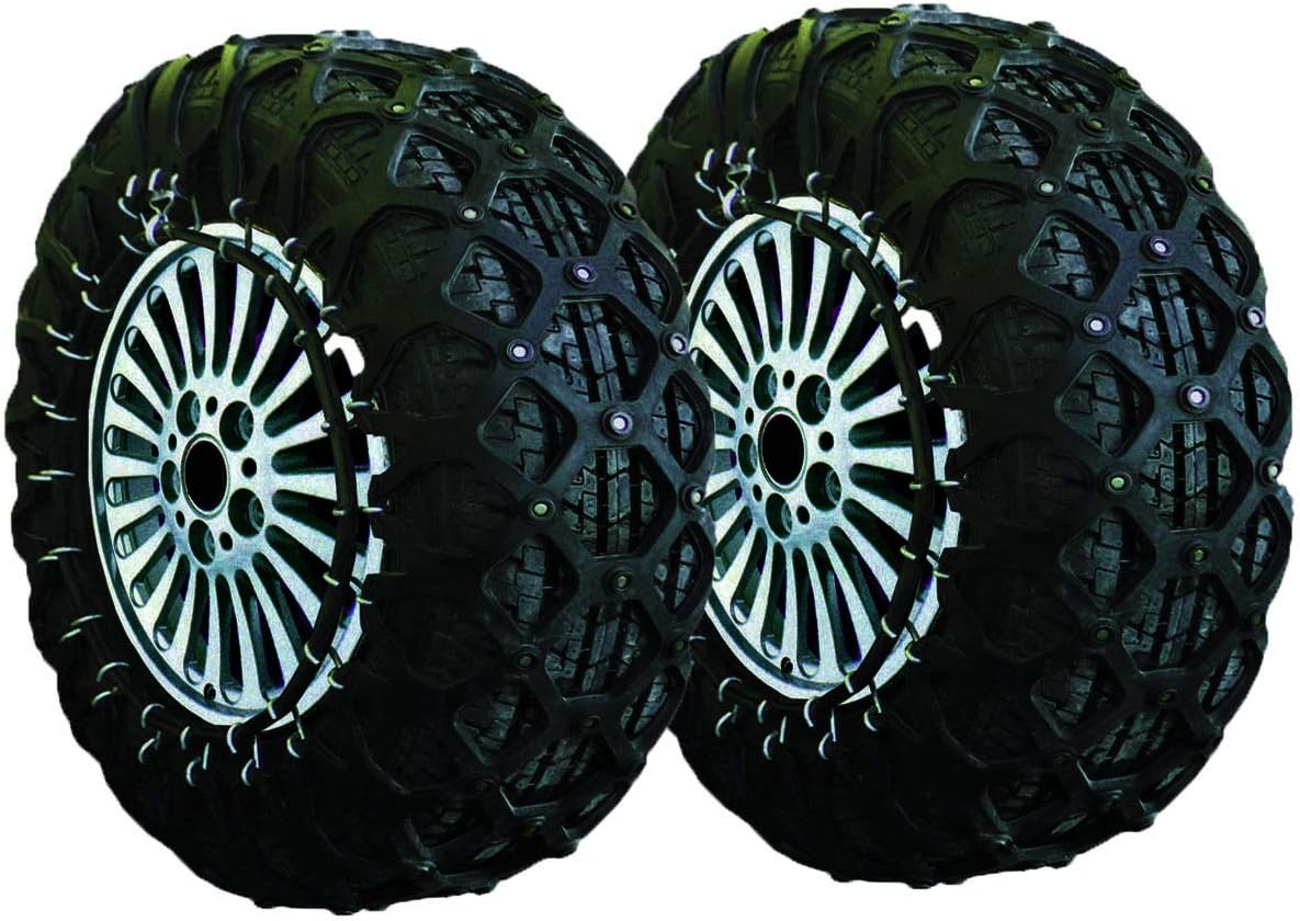 Jeremywell Anti Slip Security Natural Rubber Snow Tire Chain for Cars/SUV/Trucks Tire 205/75R15, 225/55R17, 225/60R16, 225/65R15, 225/70R15, 235/55R17,235/60R16, 245/45R18