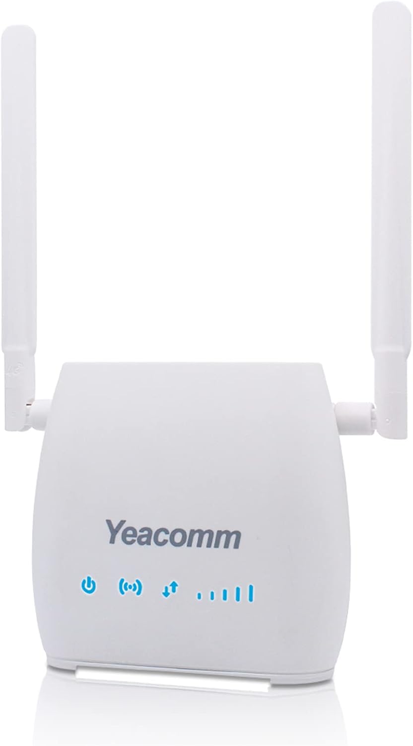 Yeacomm 4G LTE CPE Router with Sim Card Slot, 4G Wi-Fi Router with 2 RJ11 and 4 RJ45 Ports, Unlocked 3G 4G Wireless Router for Home/Office, Support Voice Calling, T-Mobile ONLY,Not for AT&T