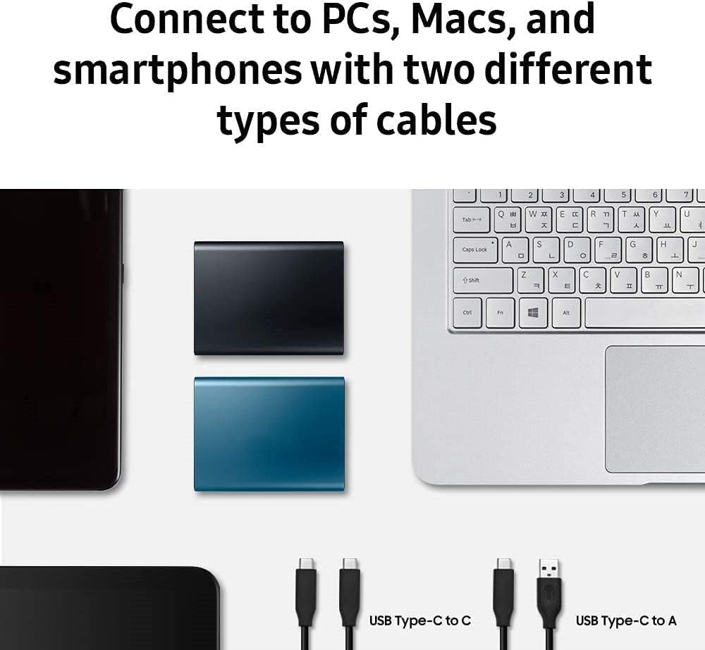 XrayDisk Mini Portable SSD 2TB External Solid State Drive 2000GB- Up to 540MB/s, USB 3.1 Gen 2 Ultra-Slim External SSD (2TB, Black) Pack of 2