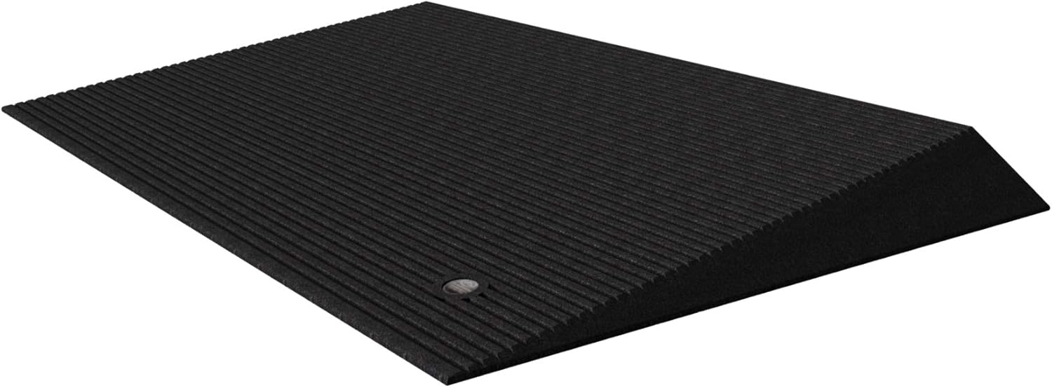 EZ-ACCESS Transitions Rubber Angled Entry Mat, Grey, 1.5 Inch Rise