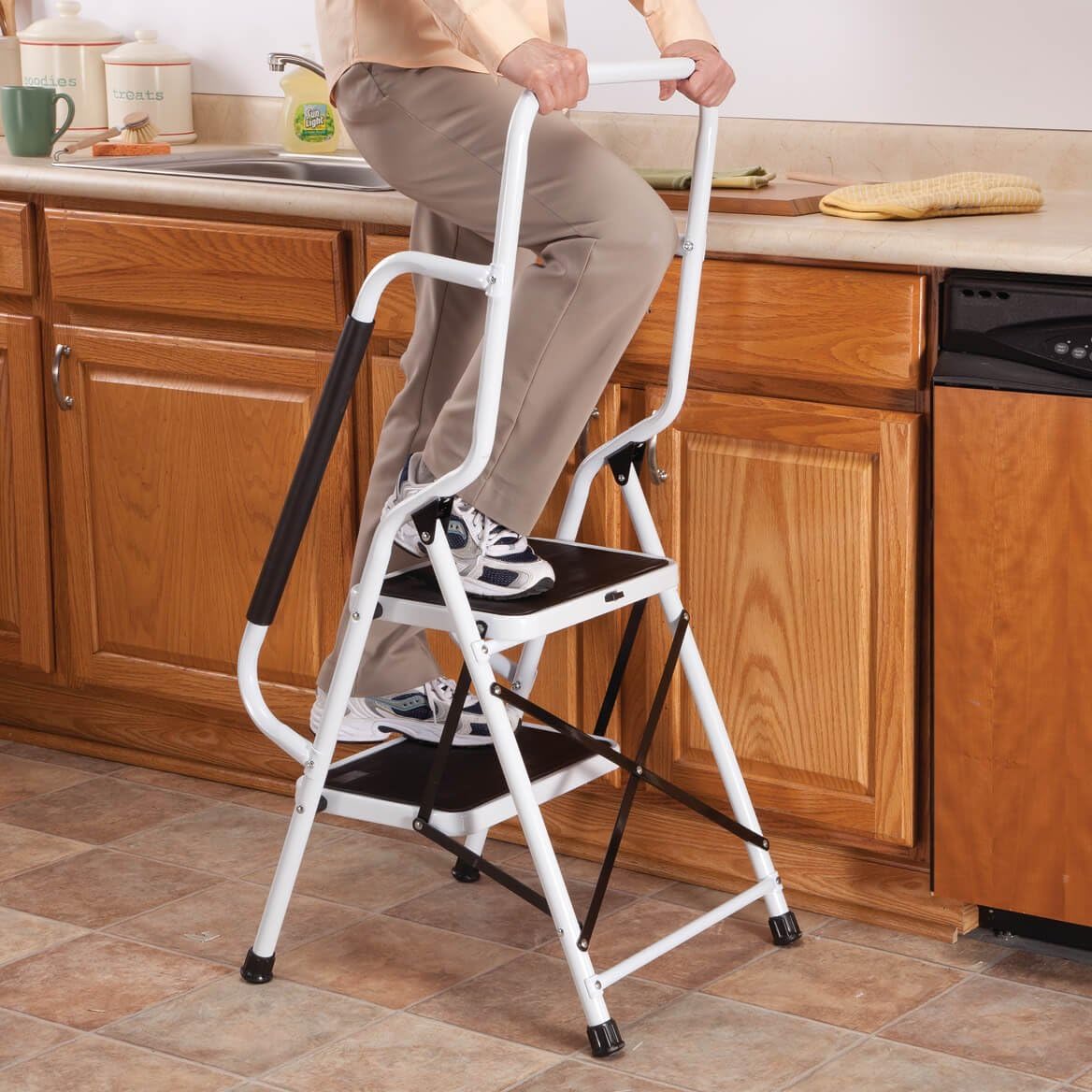 Step Ladder with Handles by LivingSURETM XL