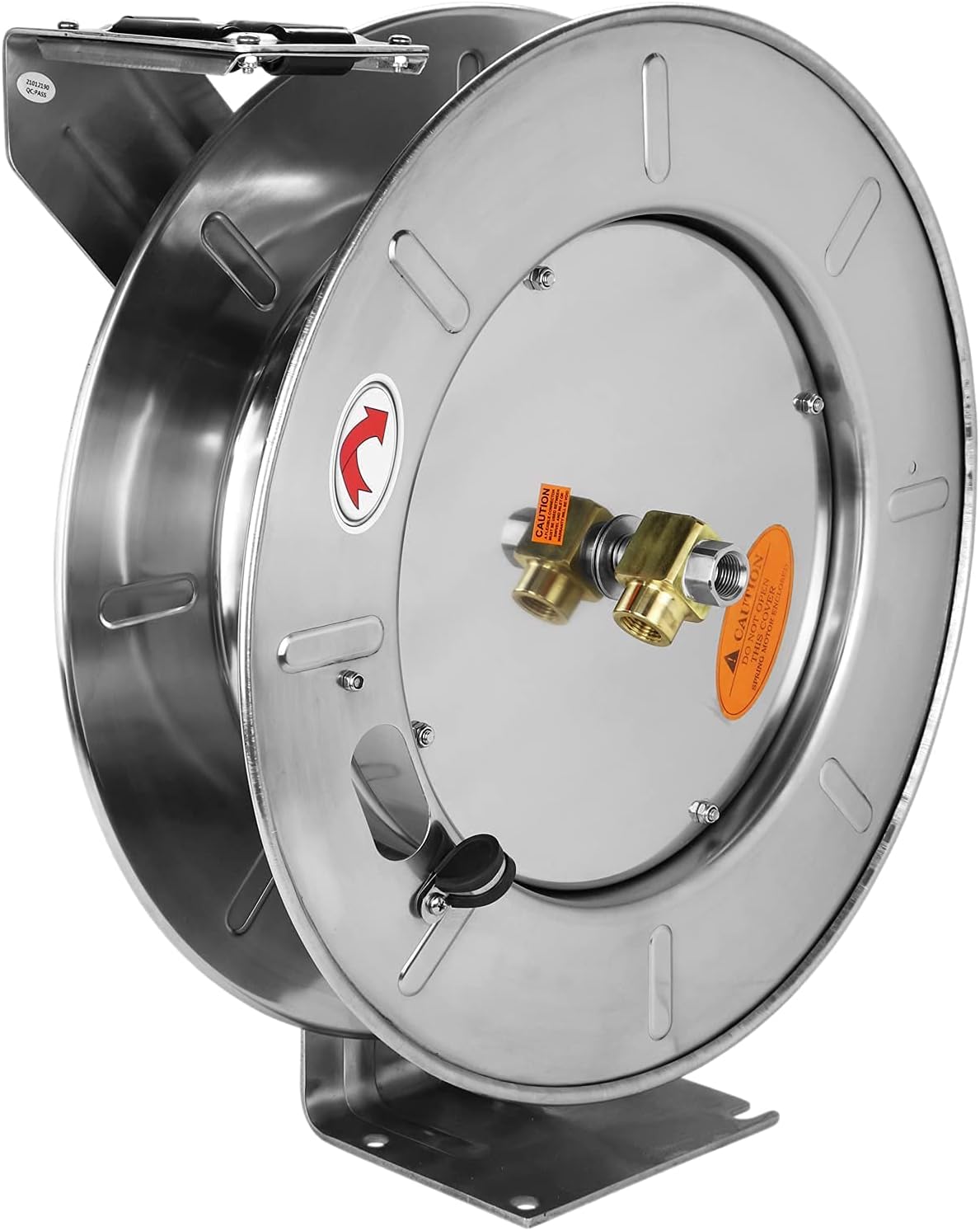 Milton 2750-12SS Industrial Stainless Steel Retractable Hose Reel (No Hose, 1/2