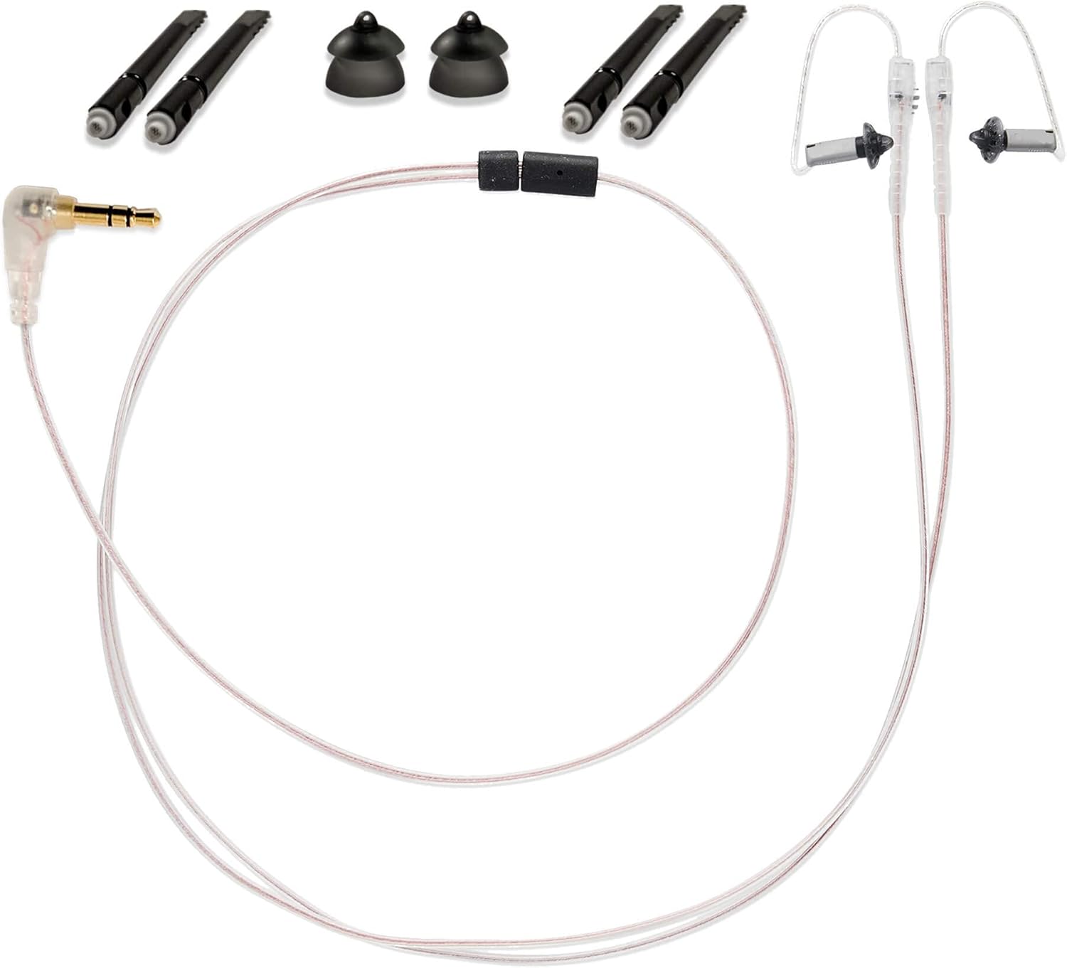 Dual Ear Invisible Series: The Ultimate Discrete Monitor Only IFB Earpiece-3.5mm Anchor/Broadcaster Earset