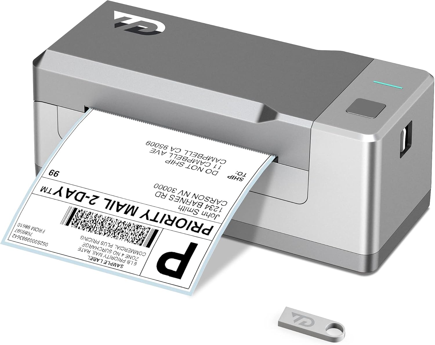 TORDORDAY Shipping Label Printer, 150mm/s High-Speed Thermal Printer, Commercial Direct Thermal Label Maker,Compatible with Amazon, Ebay, Shopify,USPS, Etsy