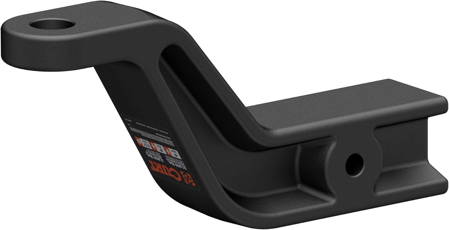 CURT 45431 Industrial Duty Forged Trailer Hitch Ball Mount, Fits 3-Inch Receiver, 21,000 lbs, 1-1/4-Inch Hole, 6-Inch Drop, 4-Inch Rise