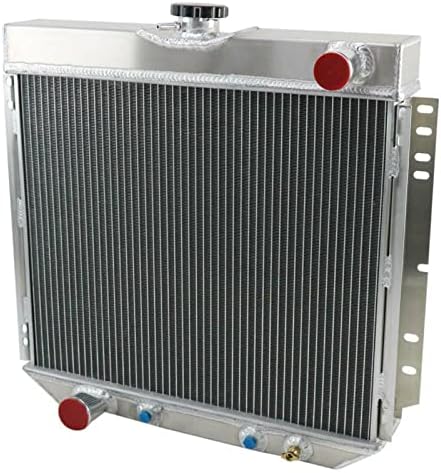 RadBuild 4 Row Aluminum Radiator Fit 63-77 Ford Mustang/Falcon/Torino/Fairlane 3.3L 4.1L l6 GAS/5.0 V8 GAS