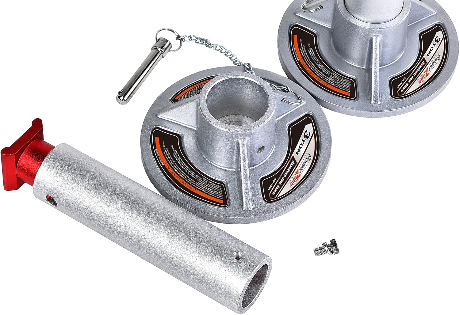 Power Zone 680066 3-Ton Aluminum Jack Stands, Lifting Range: 10-5/16” to 15-1/3” with 6 Locking Positions