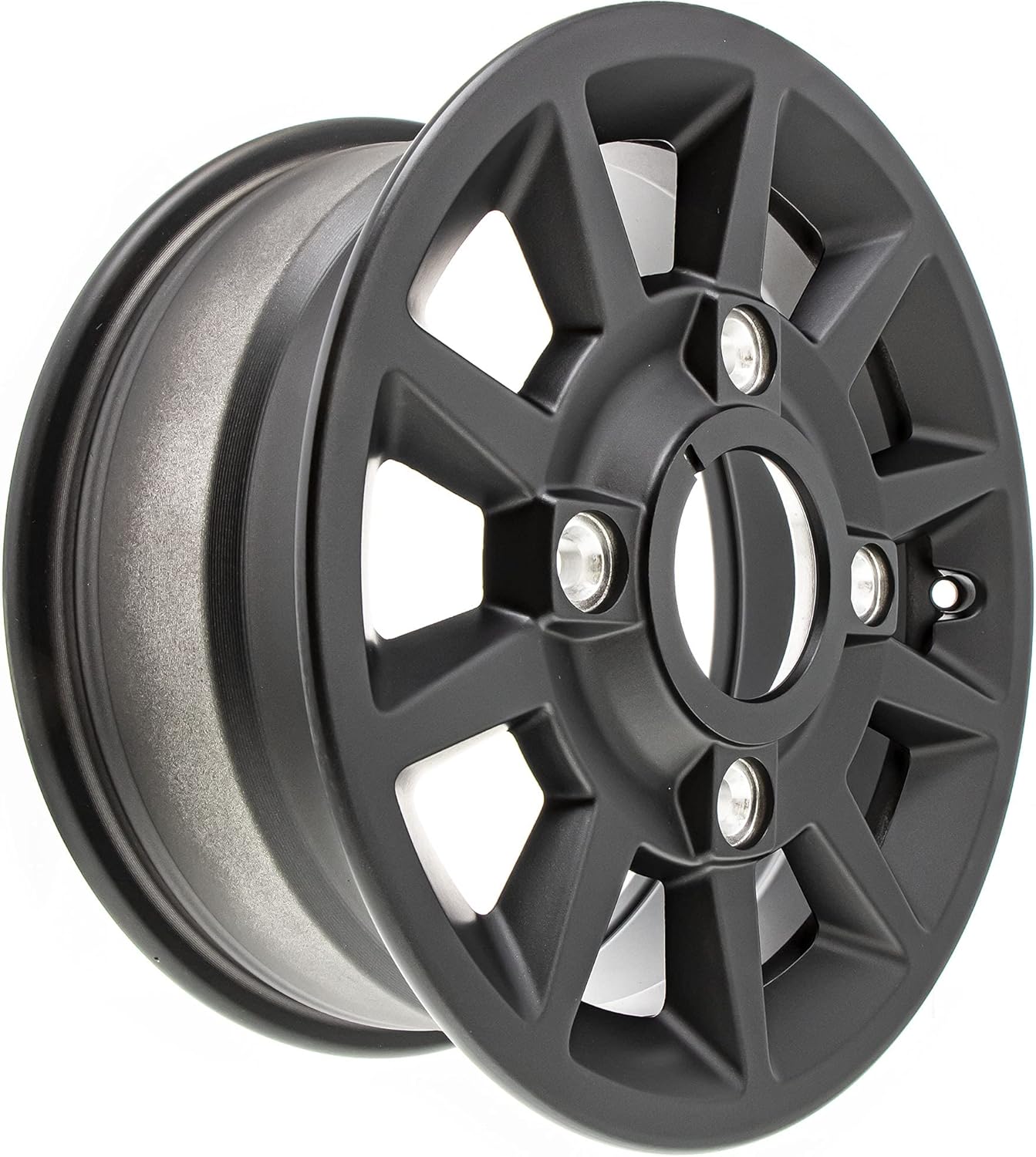 Polaris Off Road Front Rim 14 in. X 6 in. Wide, Flash Black, Genuine OEM Part 1522842-655, Qty 1