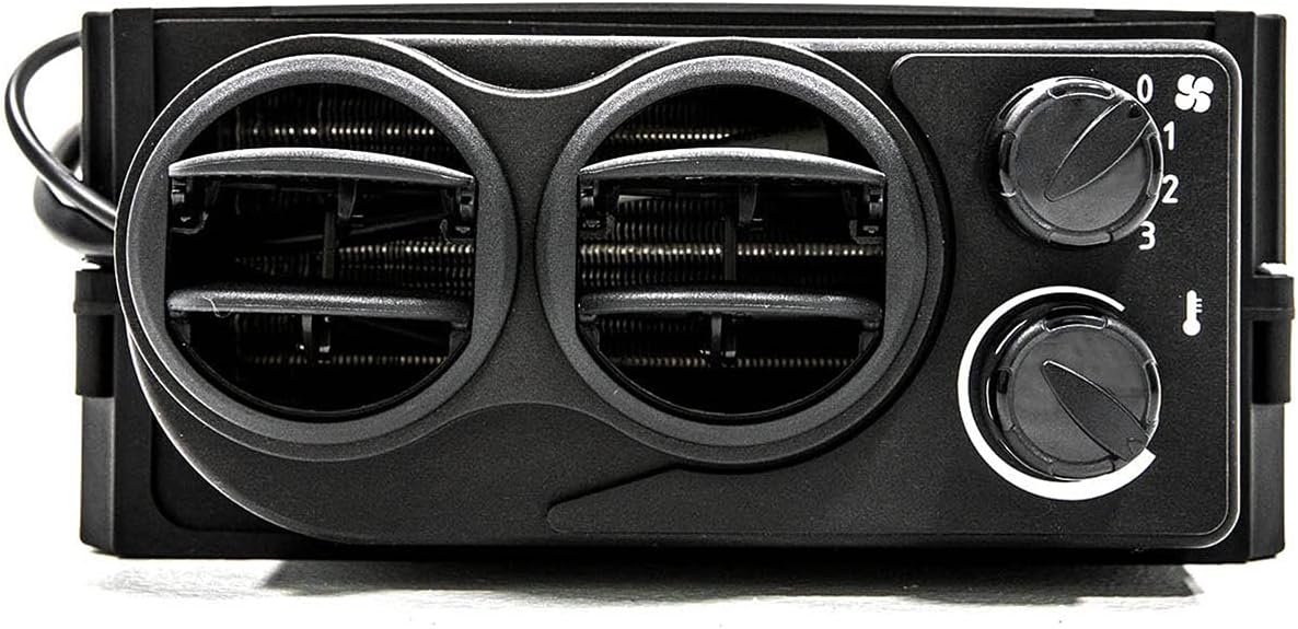 SuperATV Cab Heater for 2020+ Polaris Ranger 1000/1000 Crew | Built-In Shutoff Valve | 360 Degree Adjustable Vents | 3.4 Amps at 13.7 Volts | Includes Defrost Hoses and Vents