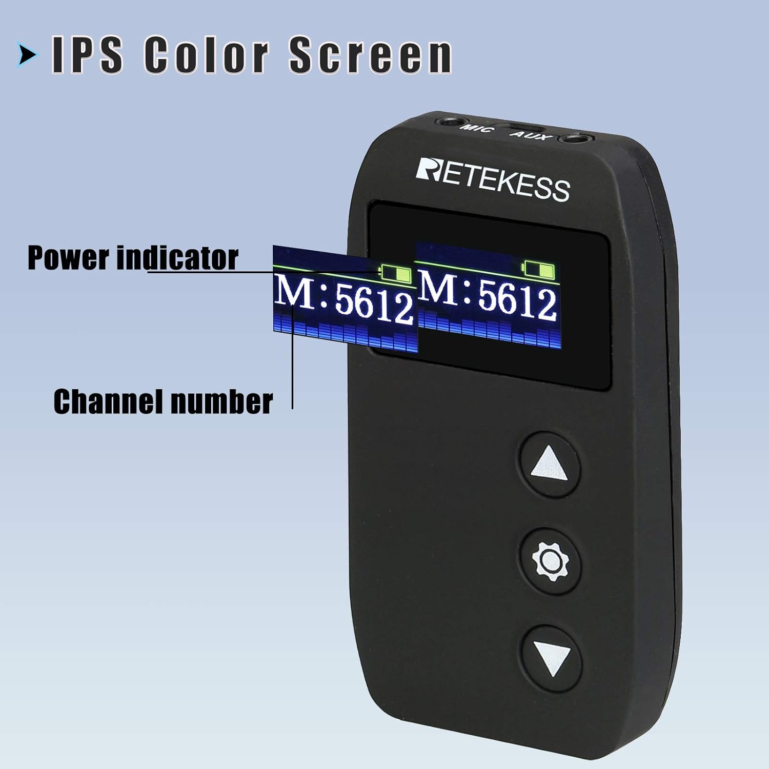 Case of 1 Transmitter 2 Receivers,Retekess TT110, Wireless Tour Guide System with Magnetic Charging, 328ft Long Range, Church Translation System, AUX MIC Dual Input,for School,Factory,Training