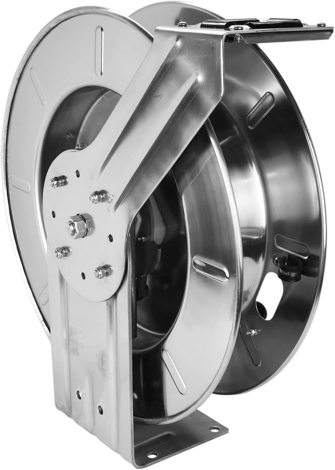 Milton 2750-12SS Industrial Stainless Steel Retractable Hose Reel (No Hose, 1/2