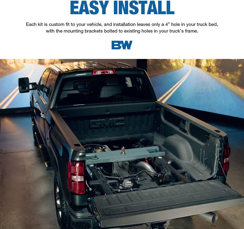 B&W Trailer Hitches Turnoverball Gooseneck Hitch - GNRK1384 - Compatible with 2014-2018 Ram 2500 Trucks