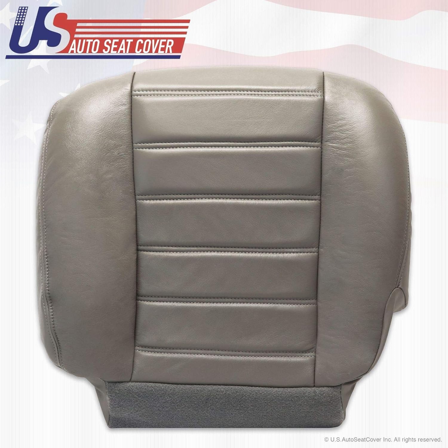 2003 to 2007 Hummer H2 Driver Side Bottom Genuine Leather Seat Cover Wheat Gray