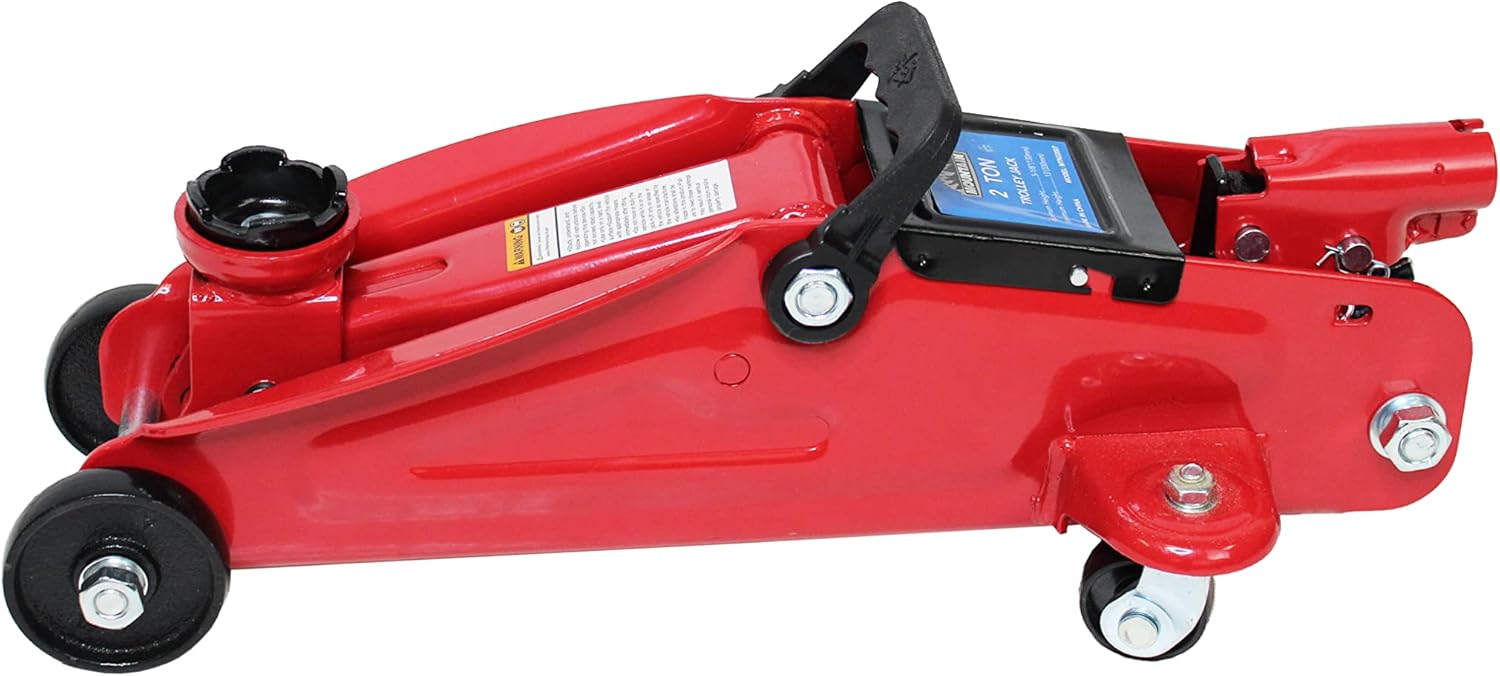 Mountain 2 Ton Trolley Jack; 4,000 LB. Capacity, Heavy Duty Steel, Easy to Use, by-Pass Safety Valve; MTN22007 Pack of 2