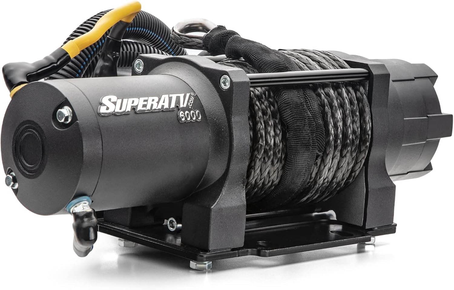 SuperATV 4500 LB Winch Compatible with 2016+ Honda Pioneer 1000/1000-5 / Deluxe | 2017+ Limited Edition | Ready-Fit Black Ops Winch | Honda Pioneer Winch Preassembled and Wired | 50' Remote Range