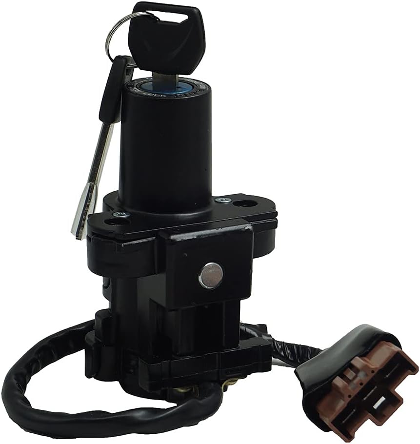 Kaixinuo Ignition Switch Fuel Gas Cap Cover Seat Lock Key Set Compatible For Honda CRF250L 2013-2021 CRF250LA ABS 2017-2021,Lock Set Key Switch Ignition Seat Lock Fuel Cap,35010-kzz-901 Pack of 2