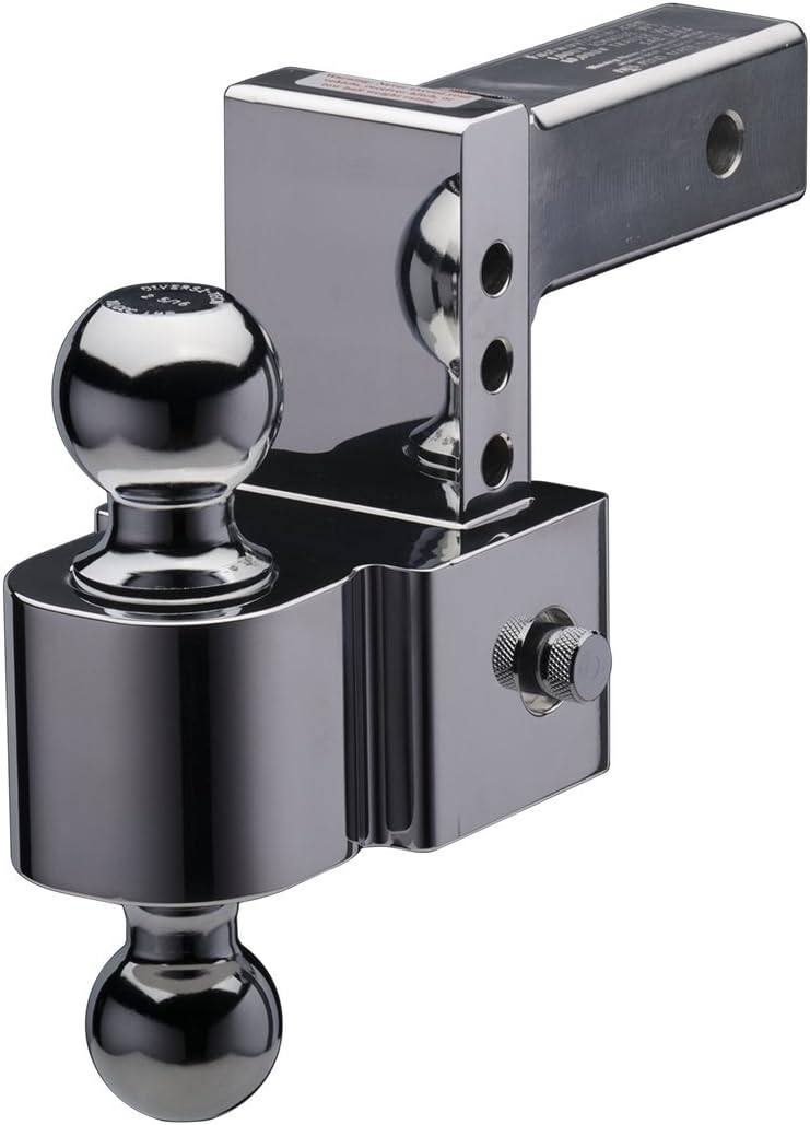 Fastway Flash 42-00-2400 E Series Adjustable Aluminum Ball Mount with 4 Inch Drop, 2 Inch Shank, and Chrome Plated Balls