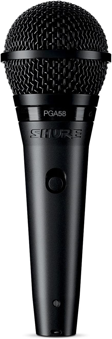 Shure PGA58-QTR Cardioid Dynamic Vocal Microphone with 15' XLR-QTR Cable, Black, 5.00 x 10.00 x 3.50 Pack of 2