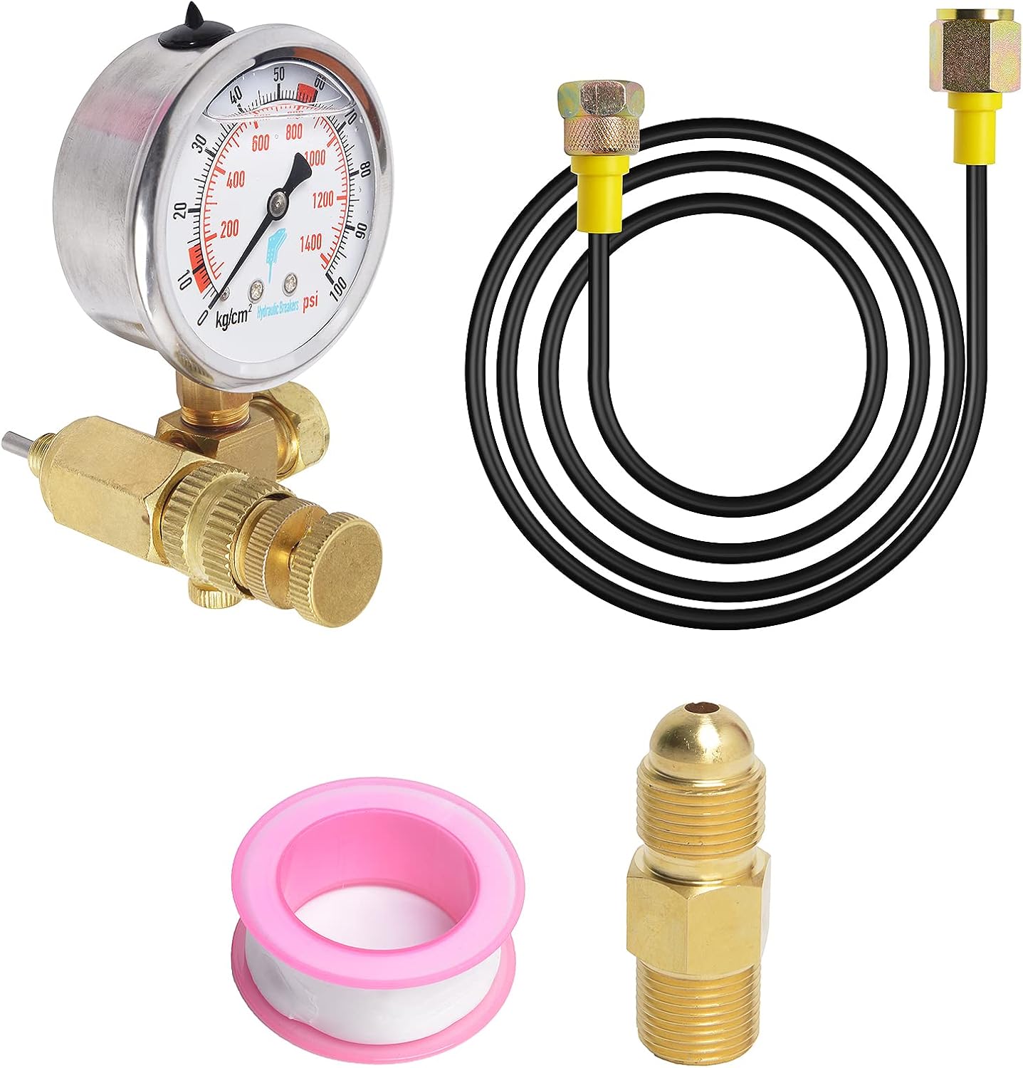 YFIXTOOL Hydraulic Breaker Hammer Nitrogen Gas Charging kit, Nitrogen Gas Pressure Test Tools, Hydraulic Hammer Breaker