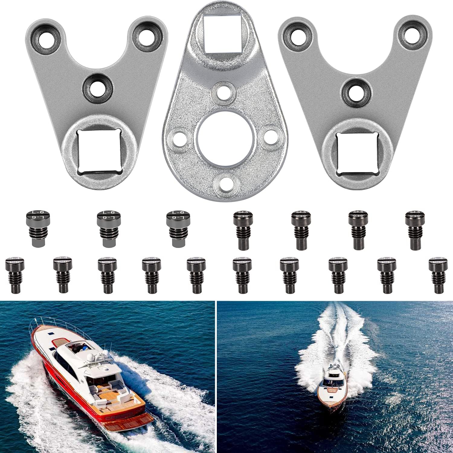 Outboard Trim/Tilt Pin Wrench Tools Set - MT0004 & MT0006 & MT0009 Fit for Yamaha Suzuki Johnson Evinrude Pack of 2