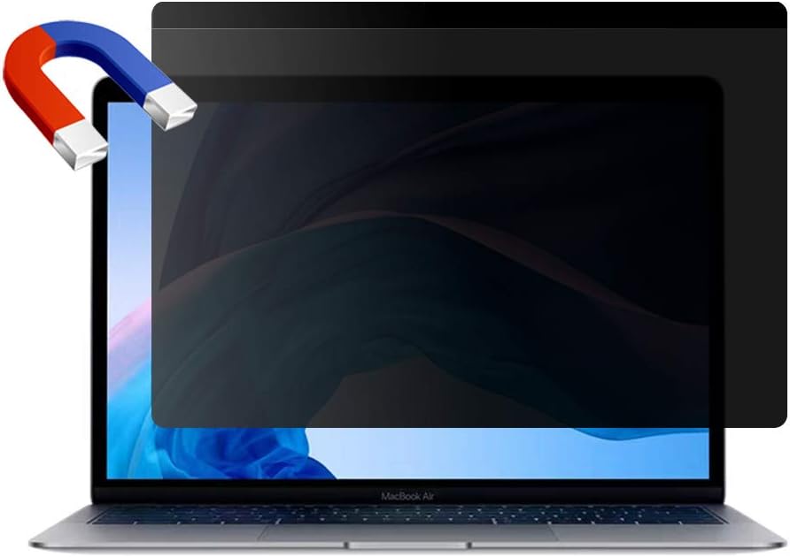 24 Inch Computer Privacy Screen Filter for Widescreen Computer Monitor, Anti Blue Light Screen Protector, Anti-Scratch Protector Film for Data confidentiality - 16:9 Aspect Ratio Pack of 2