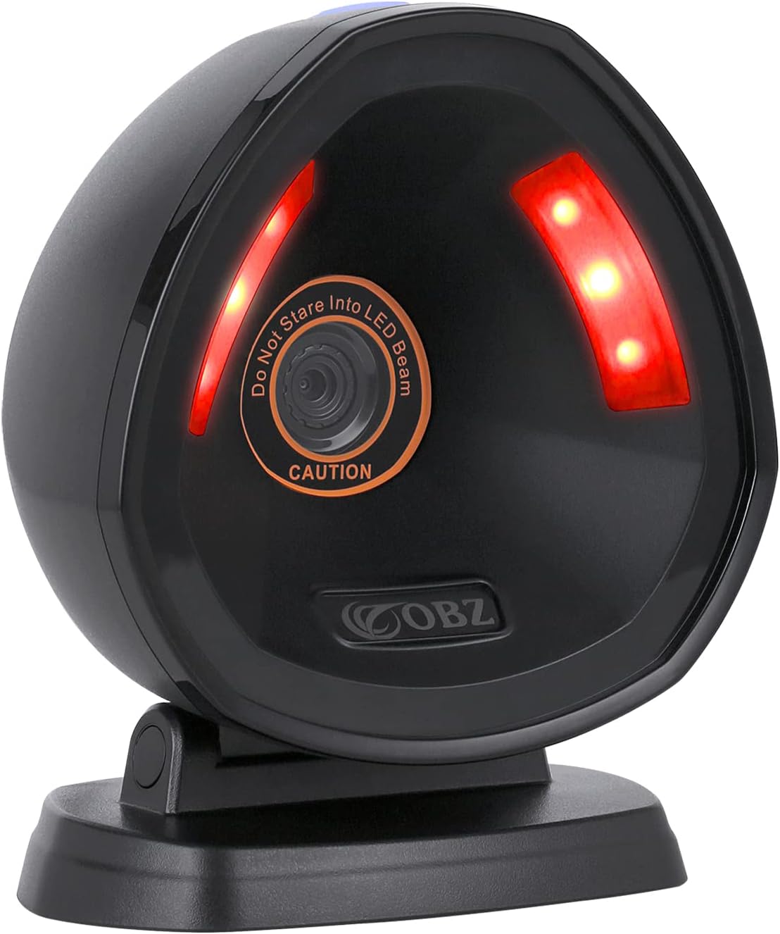 2D Desktop Barcode Scanner Handsfree 1D 2D QR Code Scanner Able to Read PDF417, Large Scan Window Omnidirectional Barcode Reader with Adjustable Scan Head Work with PC POS Laptop Windows Linux Android Pack of 2