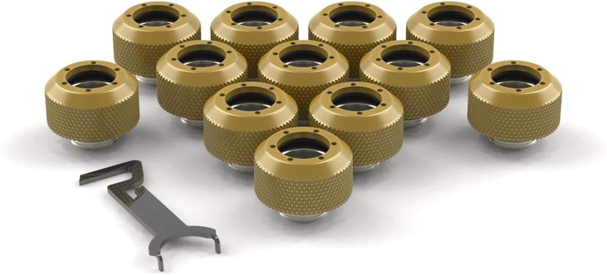 PrimoChill 1/2in. Rigid RevolverSX Series Fitting - 12 Pack - UV Green