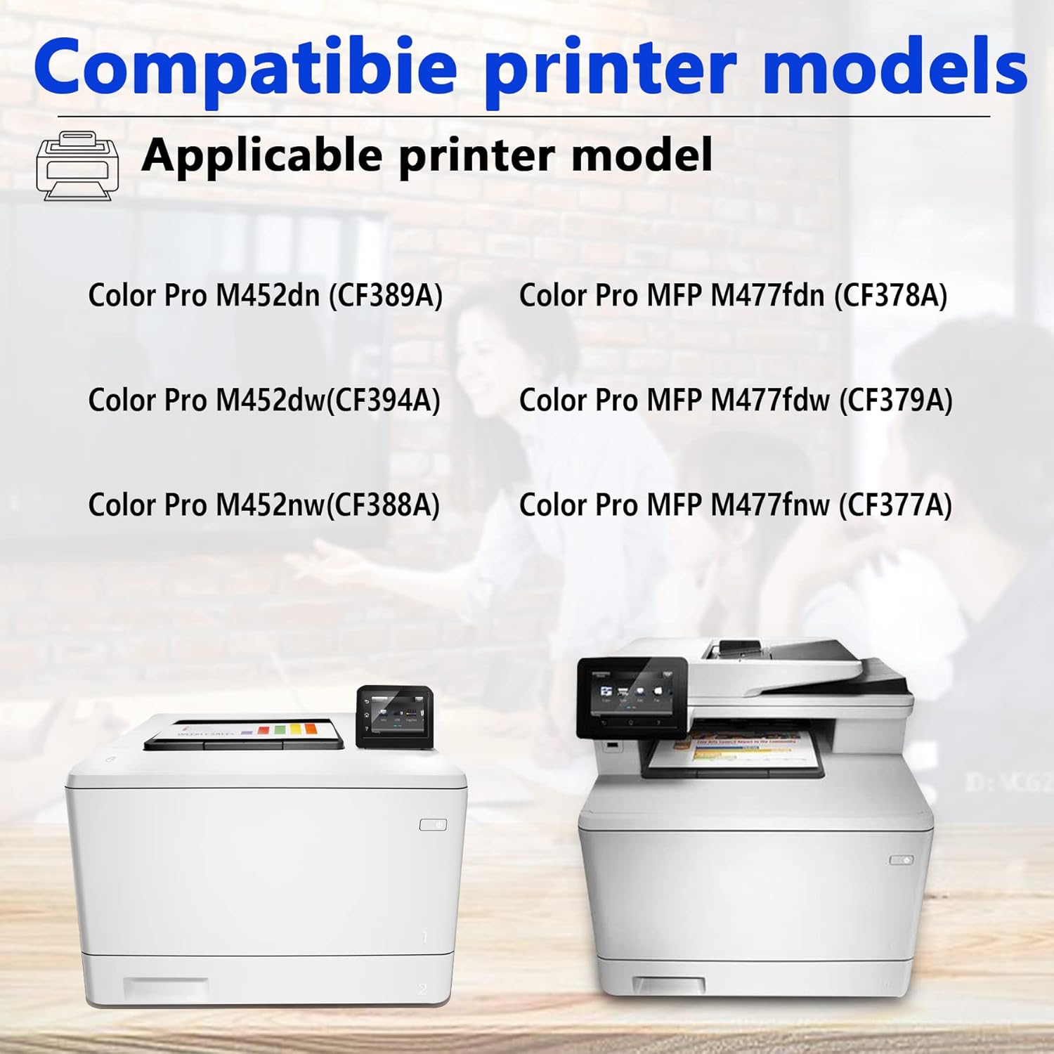 4 Pack 410A | CF410AQ Toner Cartridge Replacement for HP Color Pro MFP M477fdn M477fdw M477fnw M452dn M452dw M452nw Printer (1Black/1Cyan/1Yellow/1Magenta) - Sold by WYXBHGS