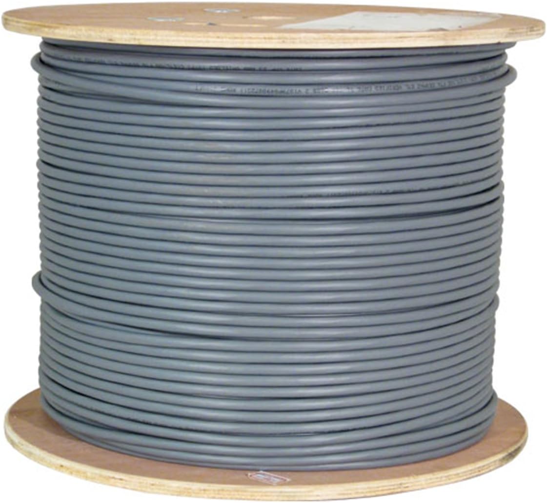 Vertical Cable Cat6A 10G, Shielded, 23AWG, Solid Bare Copper, PVC, 1000ft, Bulk Ethernet Cable, White