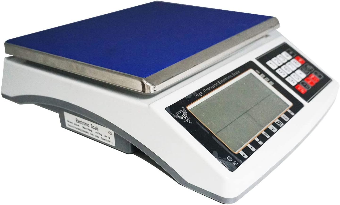PEC-C30KS Digital Counting Scale | Commercial Weighing Scales with Large Display and Rechargeable Battery (66lbs/0.002lb)