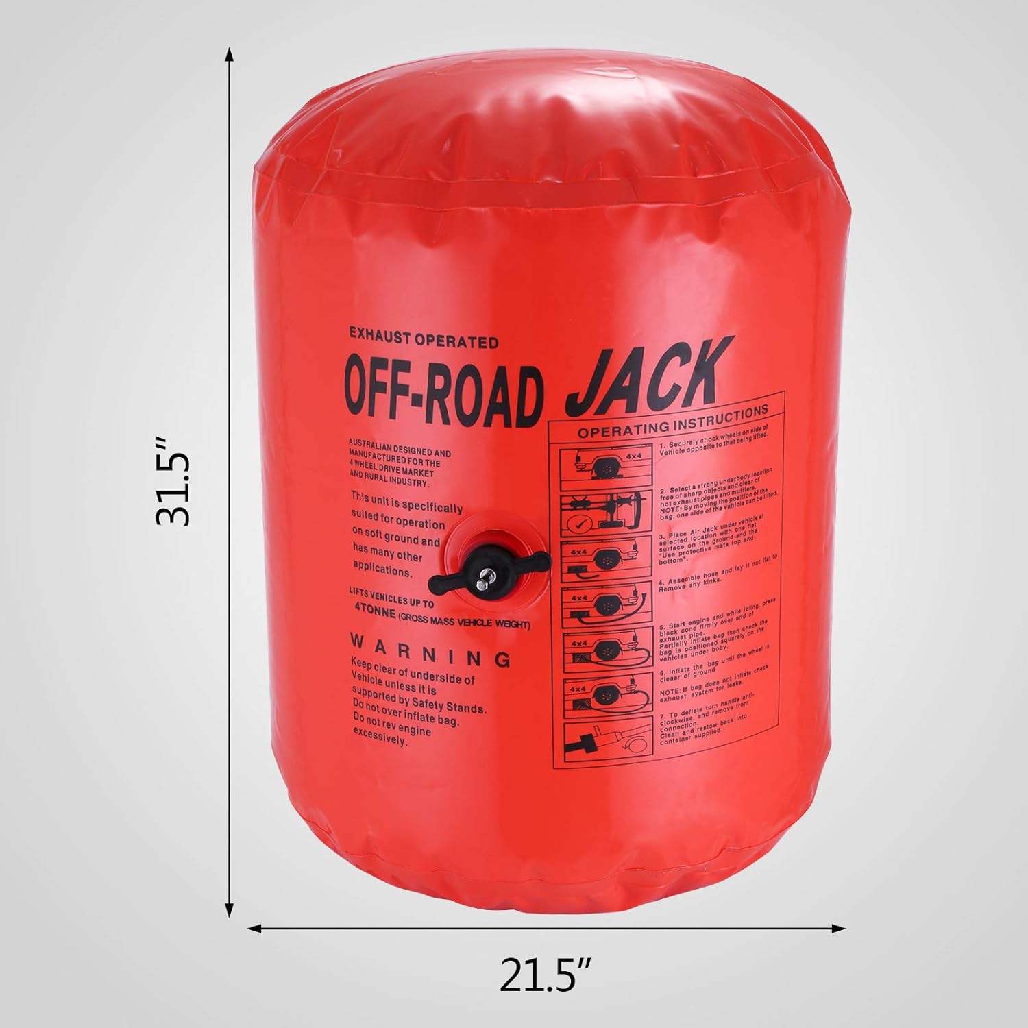 Mophorn Air Jack Exhaust 4 Ton Inflatable Car Jack Off-Road Exhaust Air Jack 4x4