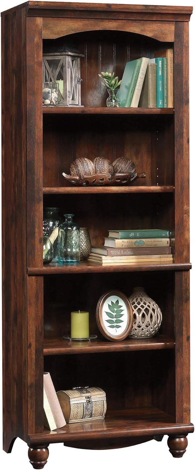 Sauder Harbor View Library, Antiqued White finish