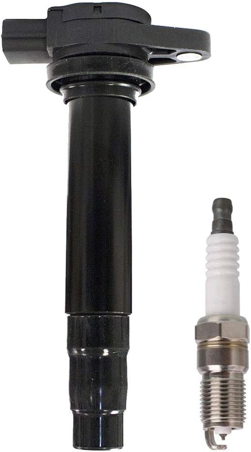 ENA Set of 4 Platinum Spark Plug and 4 Ignition Coil Pack Compatible with Nissan 2000 2001 Sentra 1.8L Replacement for UF326 Pack of 2