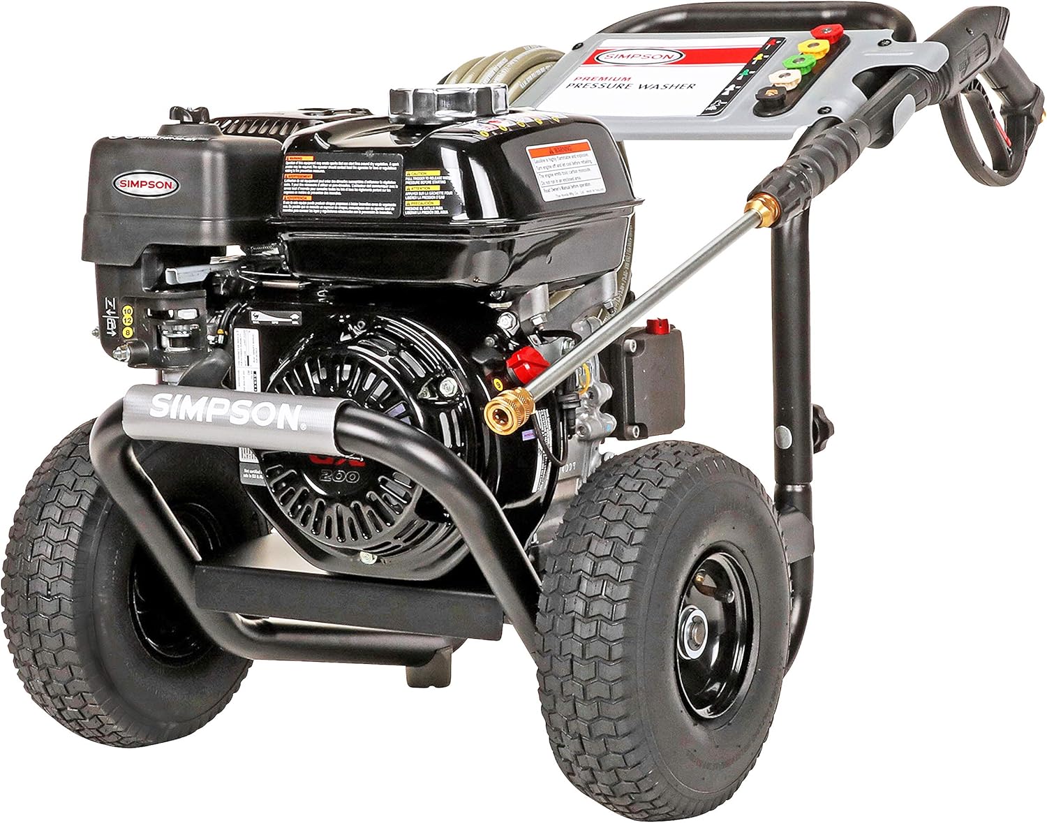 SIMPSON Cleaning PS3228 PowerShot Gas Pressure Washer Powered by Honda GX200, 3300 PSI at 2.5 GPM, Black