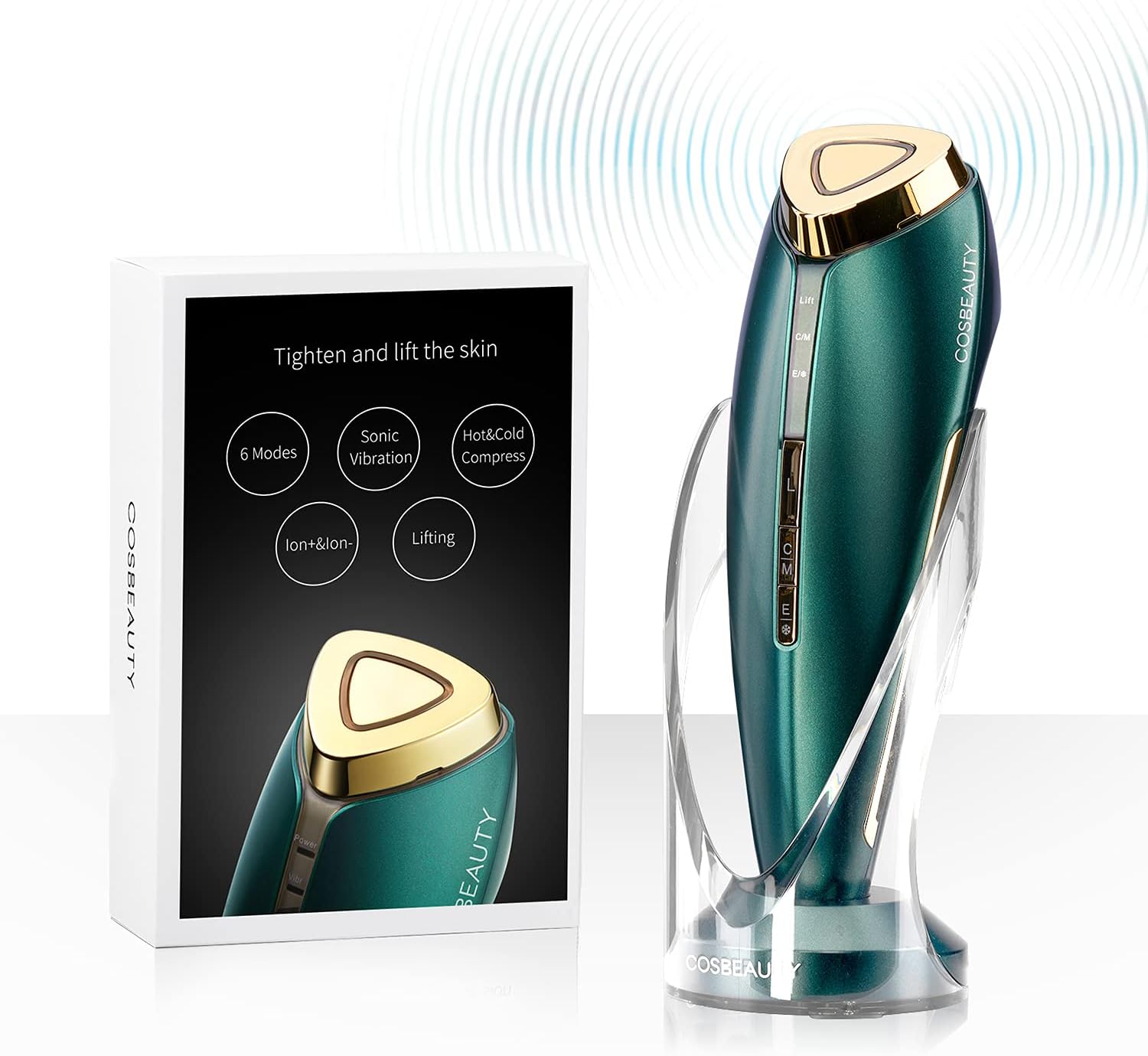 COSBEAUTY Facial Massager Face Device High-Frequency for Firming, Anti-Wrinkle Skin Care and Promoting Absorption of Cream